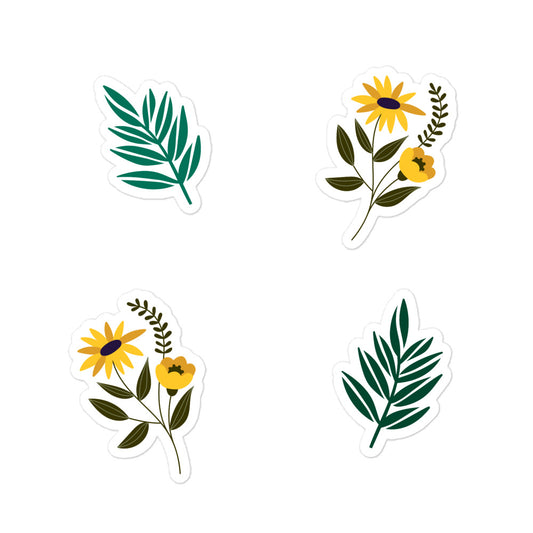 4 Flower Stickers